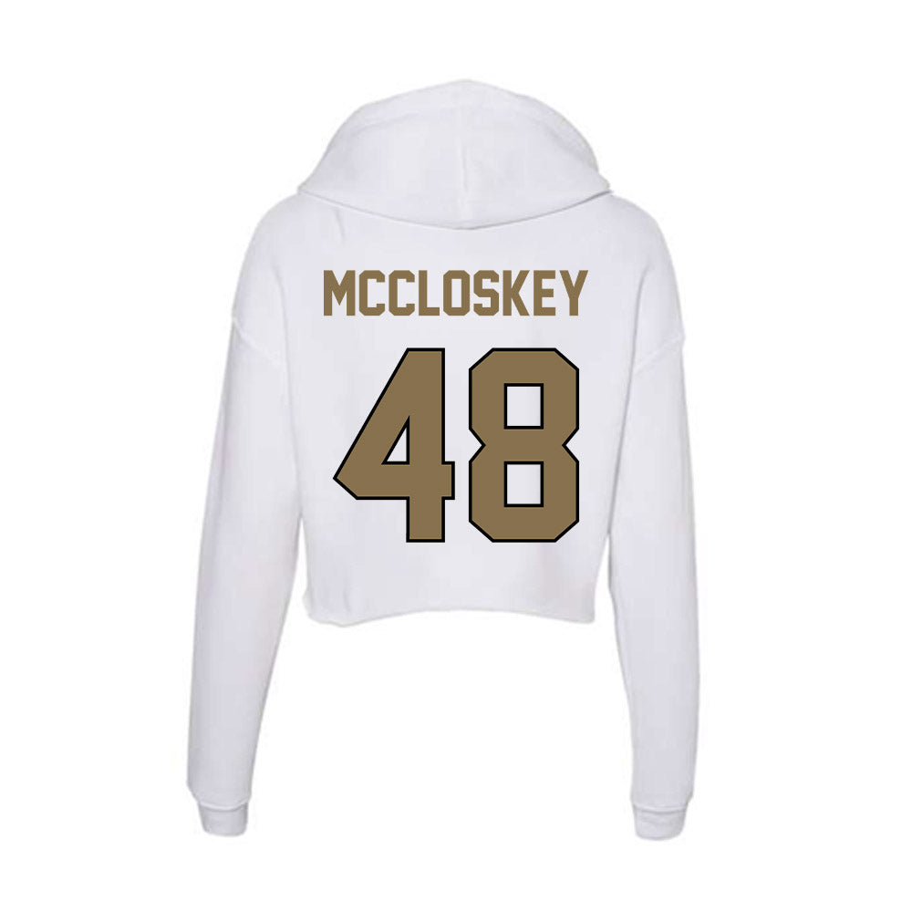Bryant - NCAA Men's Lacrosse : Jack MCCLOSKEY - Women's Crop Fleece Hoodie-1