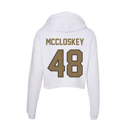 Bryant - NCAA Men's Lacrosse : Jack MCCLOSKEY - Women's Crop Fleece Hoodie-1
