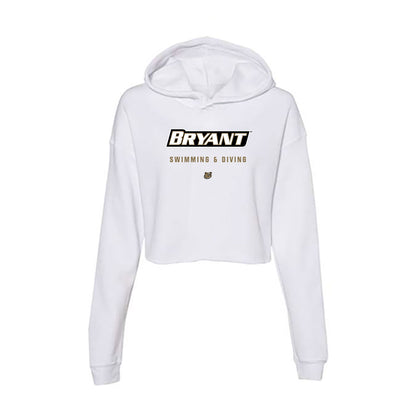 Bryant - NCAA Women's Swimming & Diving : Megan Diamond - Women's Crop Fleece Hoodie-0