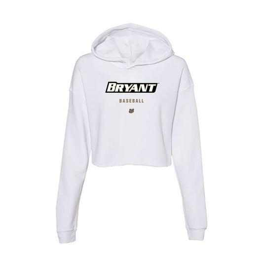 Bryant - NCAA Baseball : Aleksei Goldhill - Women's Crop Fleece Hoodie-0