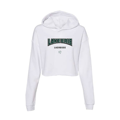 Lake Erie College - NCAA Men's Lacrosse : James Stevens - Women's Crop Fleece Hoodie-0