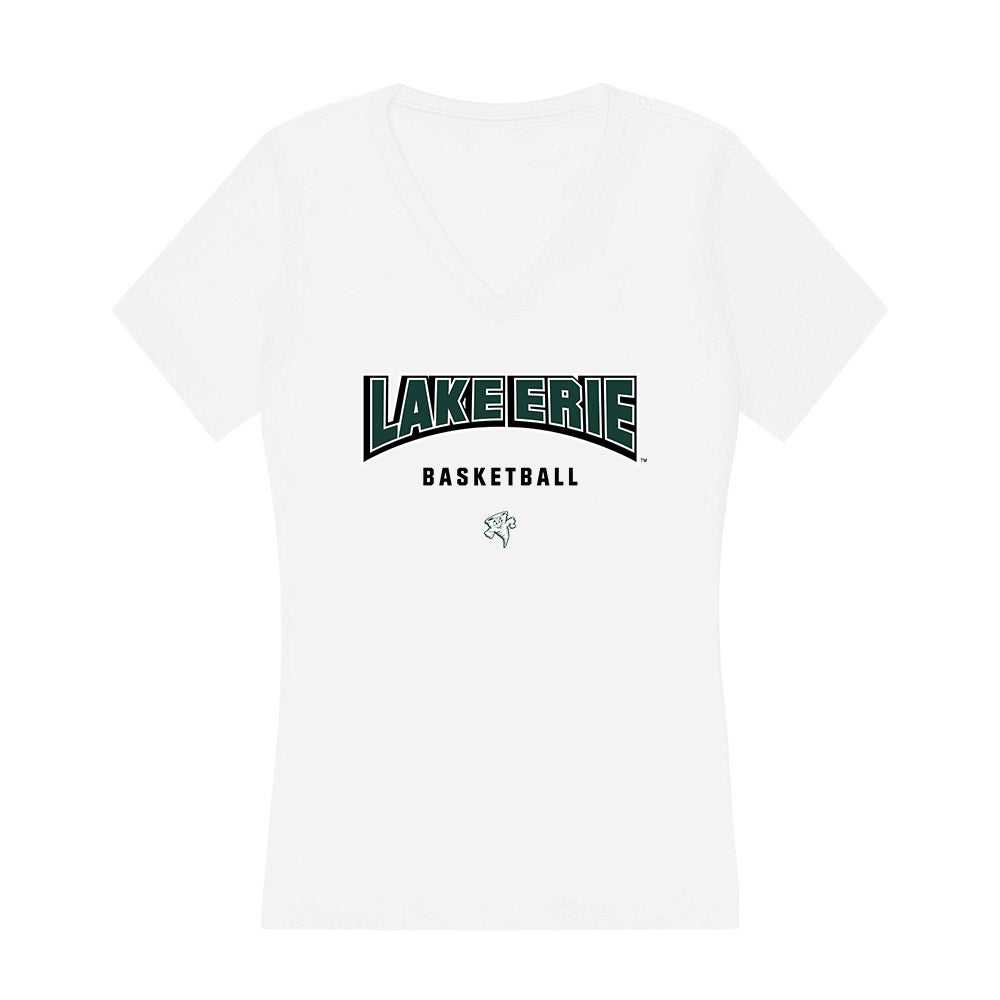 Lake Erie College - NCAA Men's Basketball : Alanas Castillo - Women's V-Neck T-Shirt-0