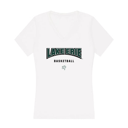 Lake Erie College - NCAA Men's Basketball : Alanas Castillo - Women's V-Neck T-Shirt-0