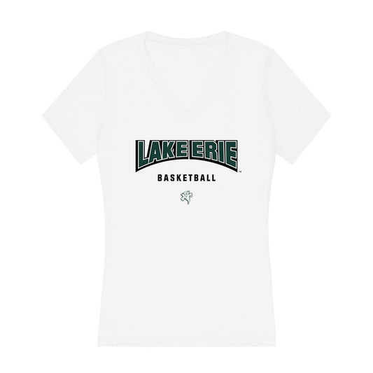 Lake Erie College - NCAA Men's Basketball : Alanas Castillo - Women's V-Neck T-Shirt-0