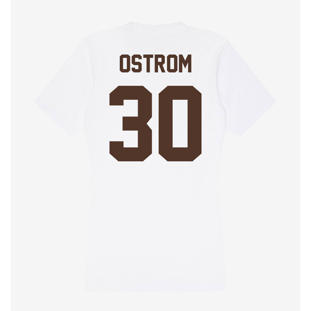 St. Bonaventure - NCAA Men's Basketball : Broek Ostrom - Women's V-Neck T-Shirt-1