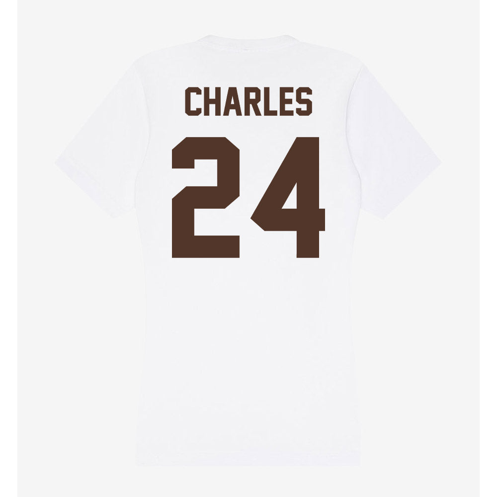 St. Bonaventure - NCAA Men's Basketball : Cayden Charles - Women's V-Neck T-Shirt-1