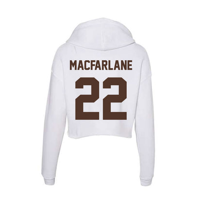 St. Bonaventure - NCAA Men's Soccer : Kyle Macfarlane - Women's Crop Fleece Hoodie-1