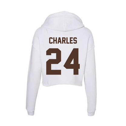 St. Bonaventure - NCAA Men's Basketball : Cayden Charles - Women's Crop Fleece Hoodie-1