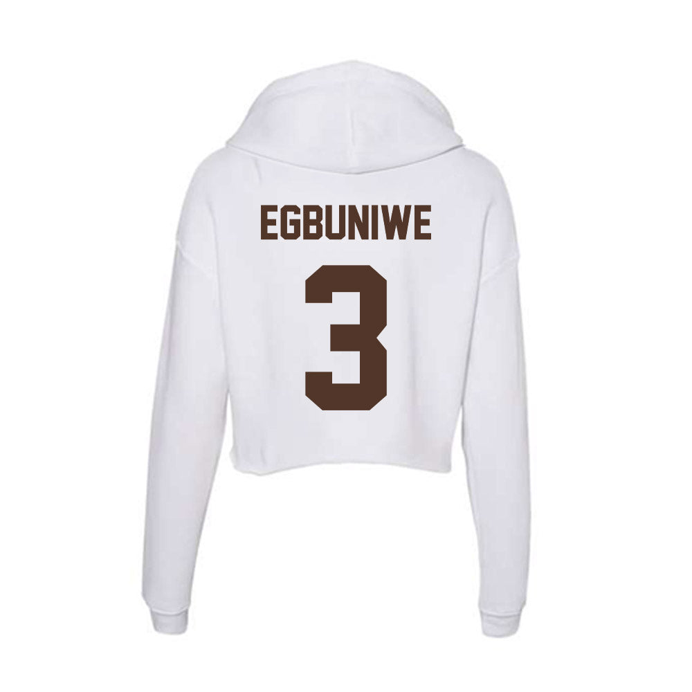 St. Bonaventure - NCAA Men's Basketball : Daniel Egbuniwe - Women's Crop Fleece Hoodie-1