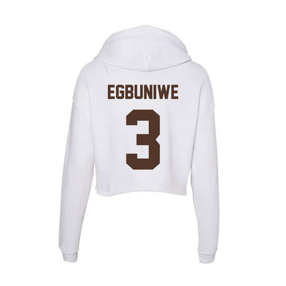St. Bonaventure - NCAA Men's Basketball : Daniel Egbuniwe - Women's Crop Fleece Hoodie-1