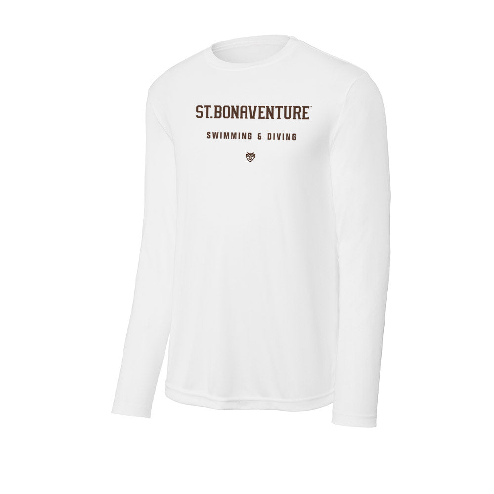 St. Bonaventure - NCAA Men's Swimming & Diving : Cole Tangeman - Activewear Long Sleeve T-Shirt-0