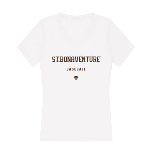 St. Bonaventure - NCAA Baseball : Eamon Giblin - Women's V-Neck T-Shirt-0