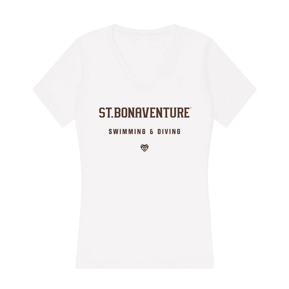 St. Bonaventure - NCAA Men's Swimming & Diving : Maxwell Tucker - Women's V-Neck T-Shirt-0