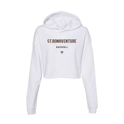 St. Bonaventure - NCAA Baseball : Eamon Giblin - Women's Crop Fleece Hoodie-0