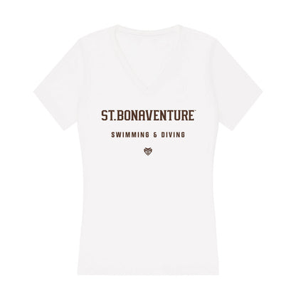 St. Bonaventure - NCAA Men's Swimming & Diving : Cole Tangeman - Women's V-Neck T-Shirt-0