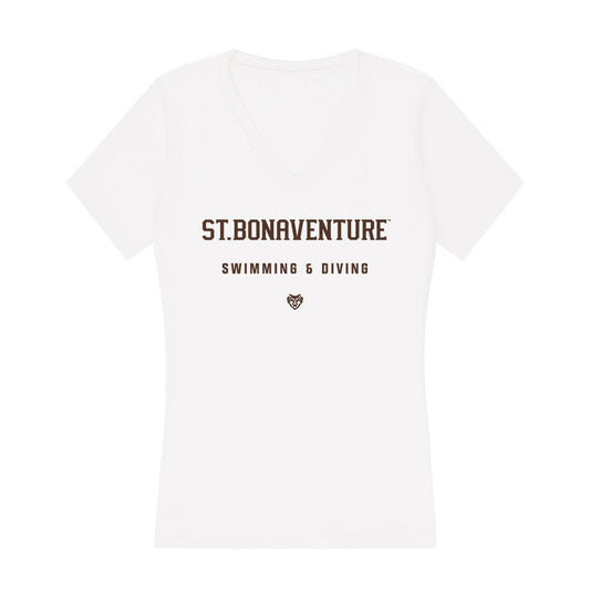 St. Bonaventure - NCAA Men's Swimming & Diving : Cole Tangeman - Women's V-Neck T-Shirt-0