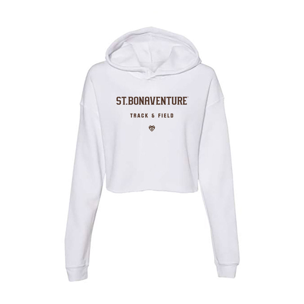 St. Bonaventure - NCAA Men's Track & Field : Peter Szumigala - Women's Crop Fleece Hoodie-0