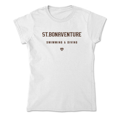 St. Bonaventure - NCAA Men's Swimming & Diving : Maxwell Tucker - Soft Style Women’s T-Shirt-0