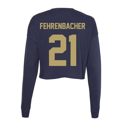 UC Davis - NCAA Women's Soccer : Kiley Fehrenbacher - Women's Cropped Crew Fleece-1