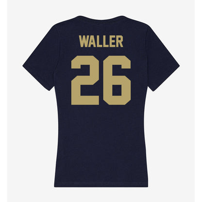 UC Davis - NCAA Beach Volleyball : Kimi Waller - Women's V-Neck T-Shirt-1