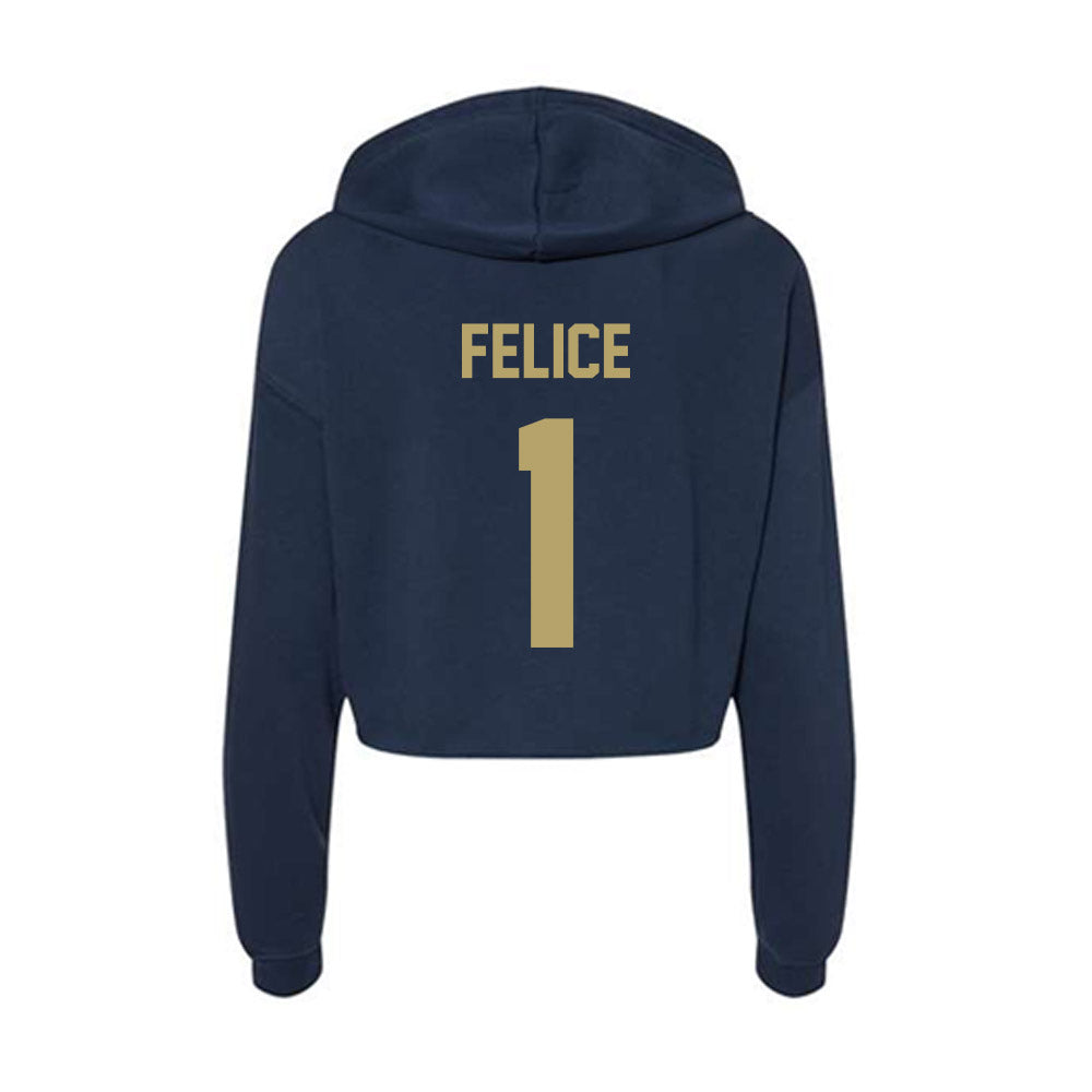 UC Davis - NCAA Softball : Gia Felice - Women's Crop Fleece Hoodie-1