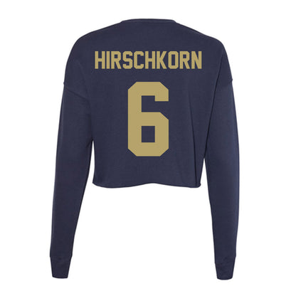 UC Davis - NCAA Baseball : Houston Hirschkorn - Women's Cropped Crew Fleece-1