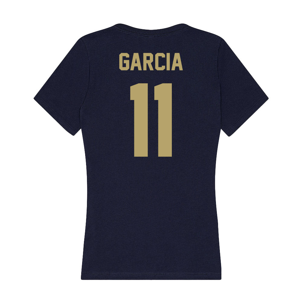 UC Davis - NCAA Men's Soccer : Marcus Garcia - Women's V-Neck T-Shirt-1