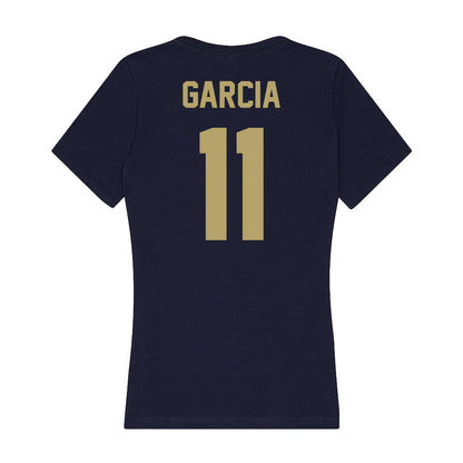 UC Davis - NCAA Men's Soccer : Marcus Garcia - Women's V-Neck T-Shirt-1