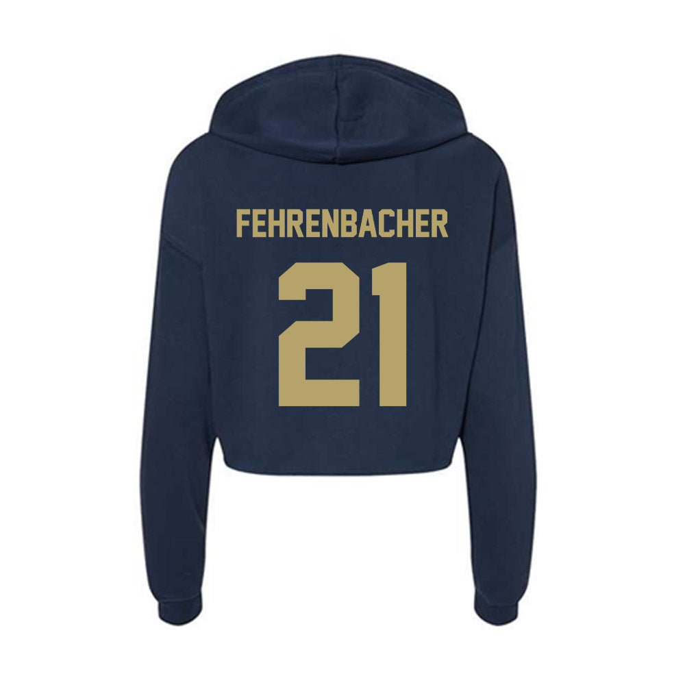 UC Davis - NCAA Women's Soccer : Kiley Fehrenbacher - Women's Crop Fleece Hoodie-1
