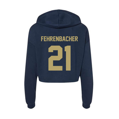 UC Davis - NCAA Women's Soccer : Kiley Fehrenbacher - Women's Crop Fleece Hoodie-1