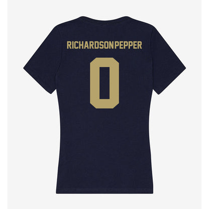 UC Davis - NCAA Women's Lacrosse : Ally Richardson-Pepper - Women's V-Neck T-Shirt-1