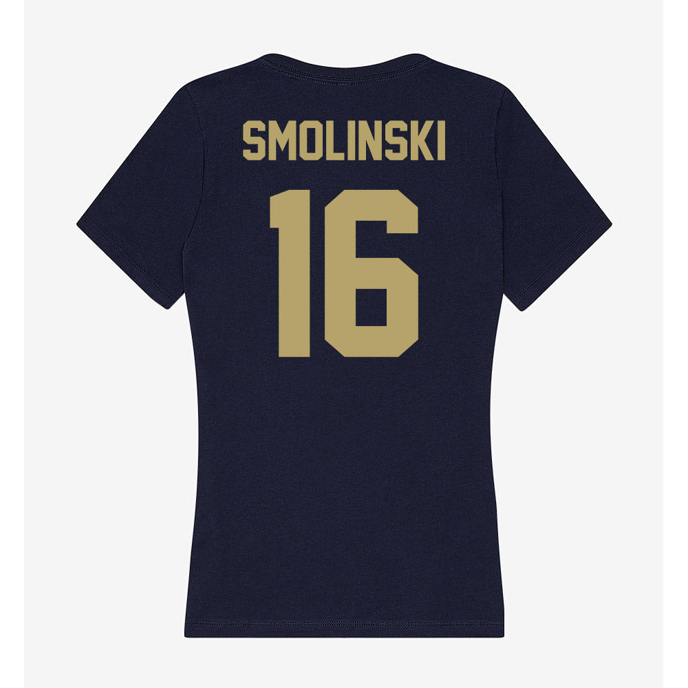 UC Davis - NCAA Beach Volleyball : Skye Smolinski - Women's V-Neck T-Shirt-1