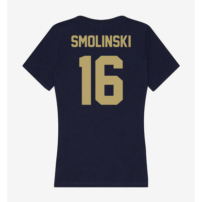 UC Davis - NCAA Beach Volleyball : Skye Smolinski - Women's V-Neck T-Shirt-1