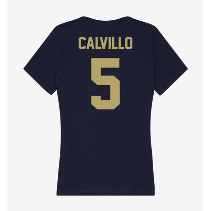 UC Davis - NCAA Softball : Vanessa Calvillo - Women's V-Neck T-Shirt-1