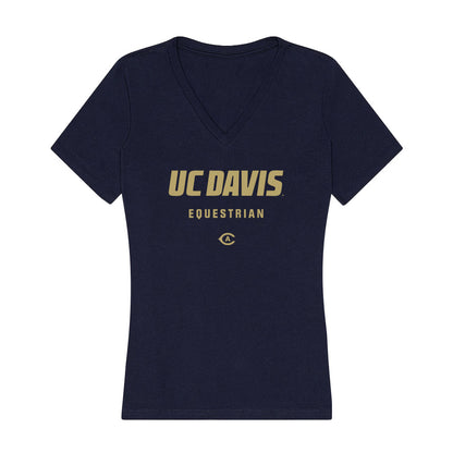 UC Davis - NCAA Equestrian : Elizabeth Schulz - Women's V-Neck T-Shirt-0