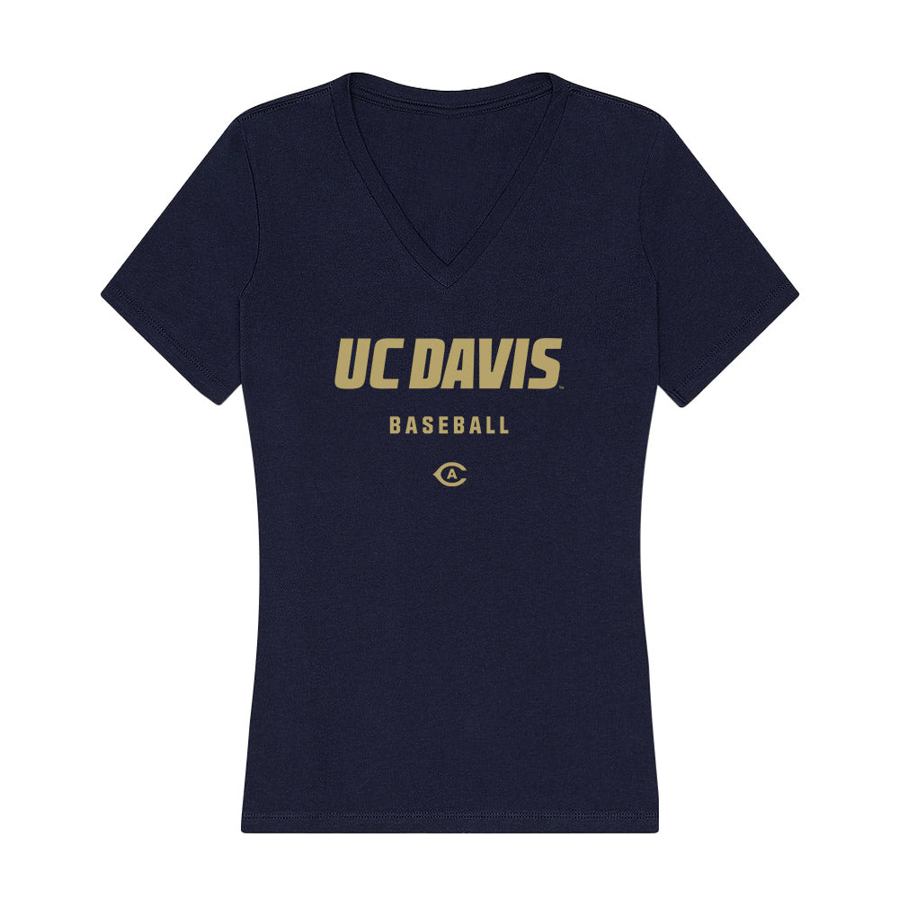 UC Davis - NCAA Baseball : Alex Gouveia - Women's V-Neck T-Shirt-0
