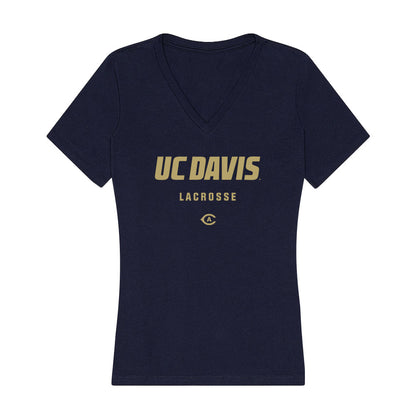 UC Davis - NCAA Women's Lacrosse : Ally Richardson-Pepper - Women's V-Neck T-Shirt-0