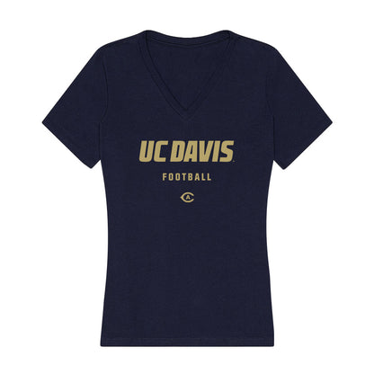 UC Davis - NCAA Football : Conner Hergert - Women's V-Neck T-Shirt-0