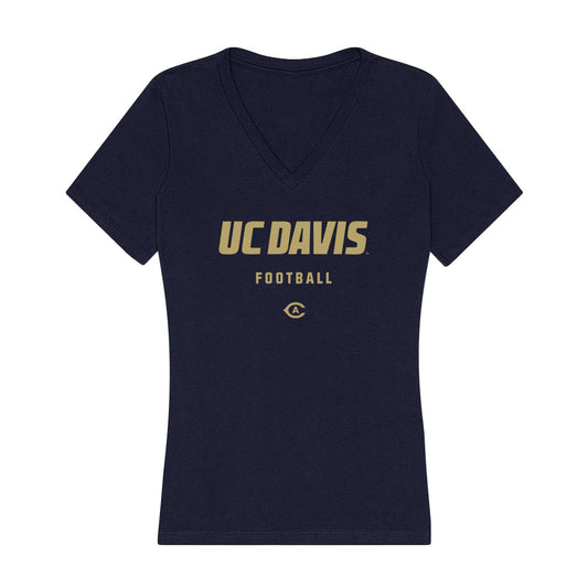 UC Davis - NCAA Football : Devin Huegel - Women's V-Neck T-Shirt-0