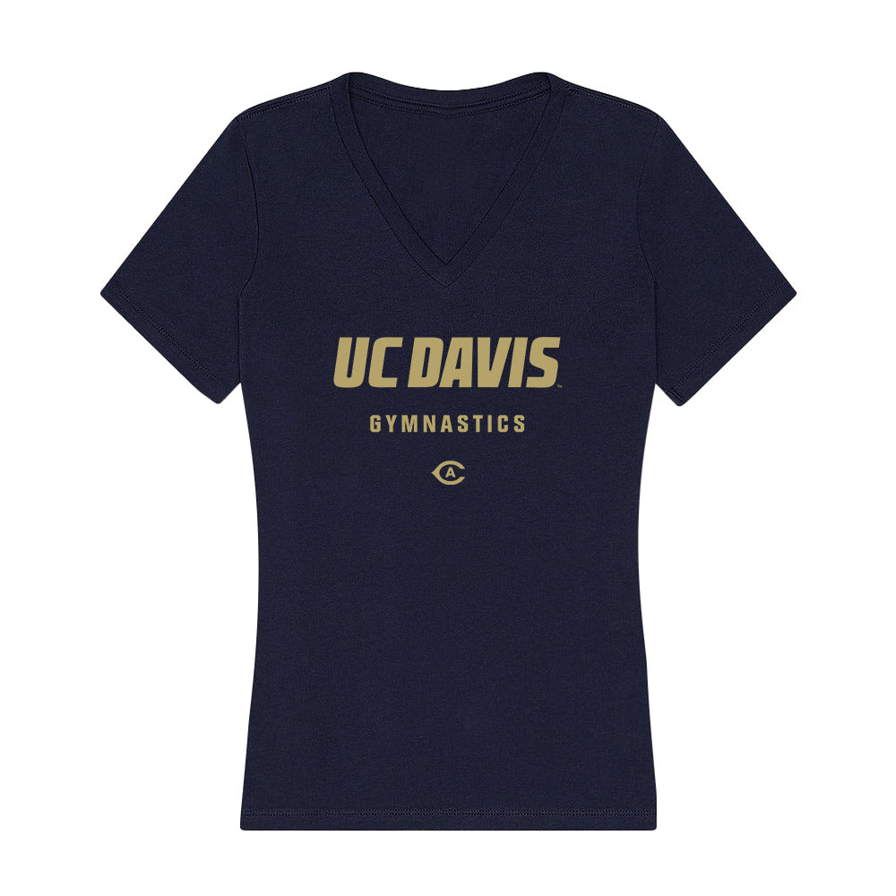 UC Davis - NCAA Women's Gymnastics : Selena Pappas - Women's V-Neck T-Shirt-0