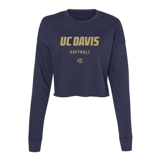 UC Davis - NCAA Softball : Sophia Fountaine - Women's Cropped Crew Fleece-0