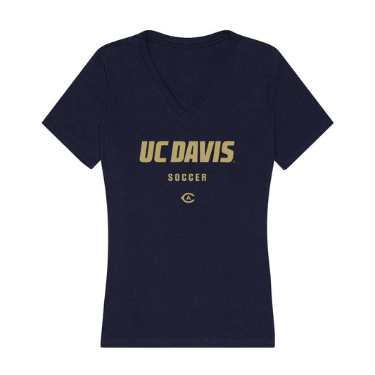 UC Davis - NCAA Women's Soccer : Lisette Gregoris - Women's V-Neck T-Shirt-0