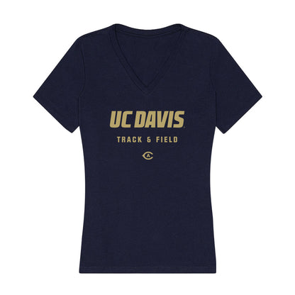 UC Davis - NCAA Women's Track & Field : Dominika Janik - Women's V-Neck T-Shirt-0