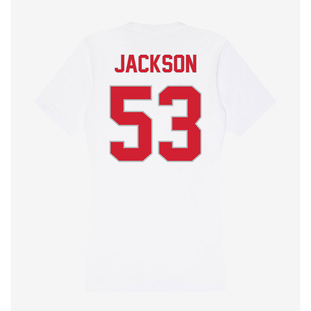 Western Kentucky - NCAA Football : Marshall Jackson - Women's V-Neck T-Shirt-1