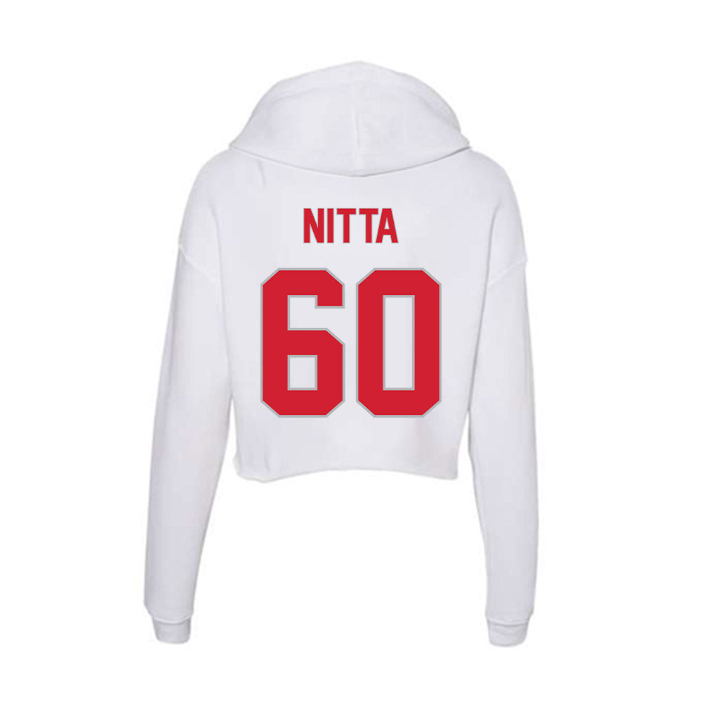 Western Kentucky - NCAA Football : Caleb Nitta - Women's Crop Fleece Hoodie-1