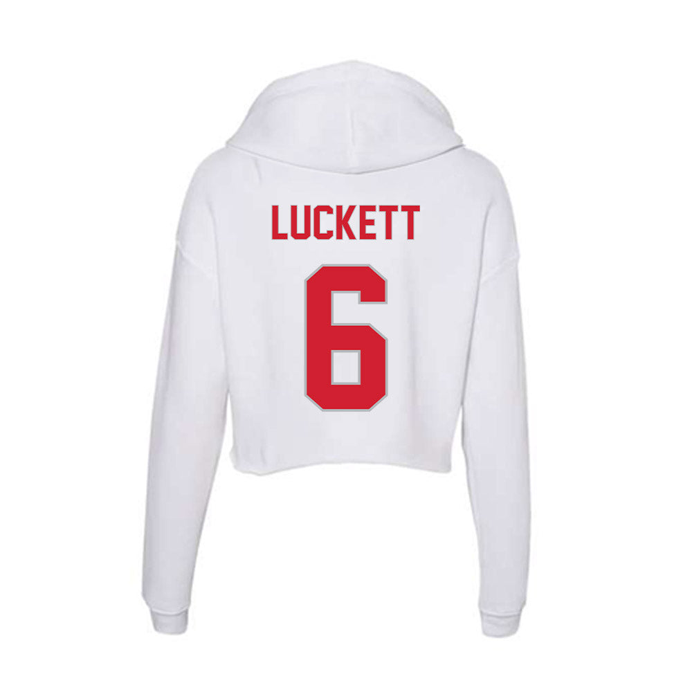 Western Kentucky - NCAA Baseball : Logan Luckett - Women's Crop Fleece Hoodie-1