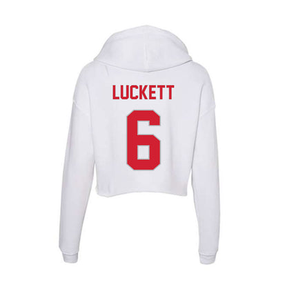 Western Kentucky - NCAA Baseball : Logan Luckett - Women's Crop Fleece Hoodie-1