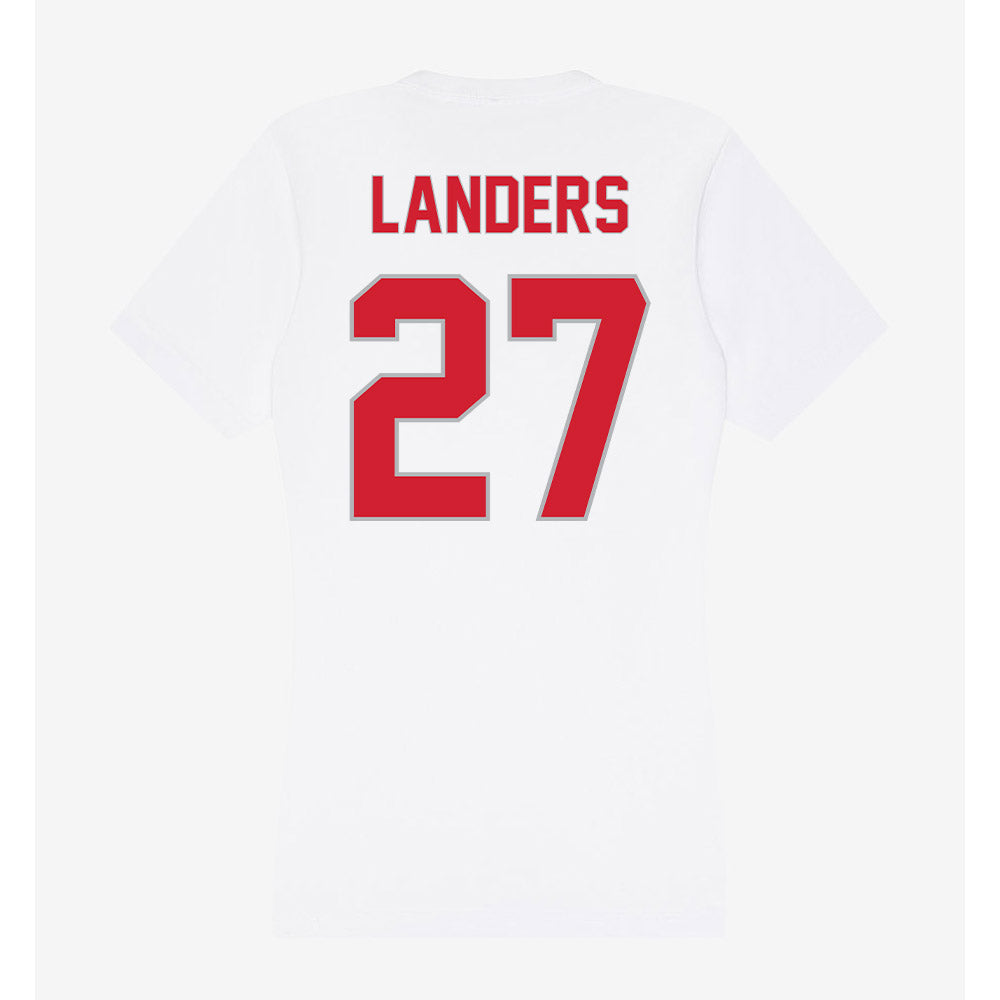 Western Kentucky - NCAA Football : Corey Landers - Women's V-Neck T-Shirt-1