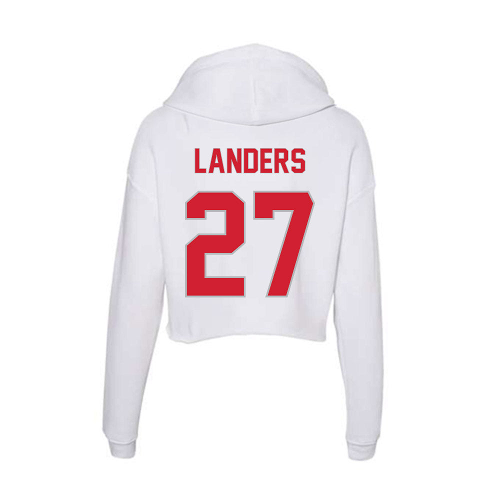 Western Kentucky - NCAA Football : Corey Landers - Women's Crop Fleece Hoodie-1