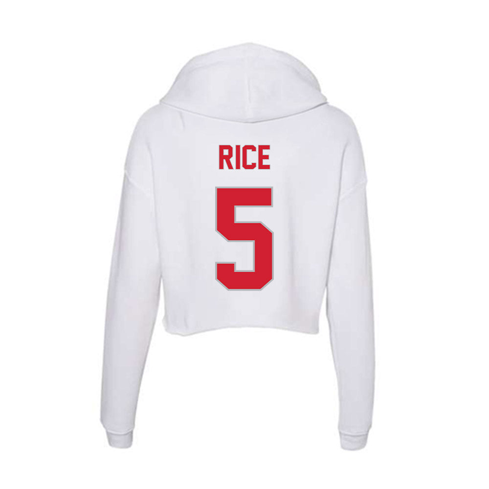 Western Kentucky - NCAA Women's Soccer : Ansley Rice - Women's Crop Fleece Hoodie-1